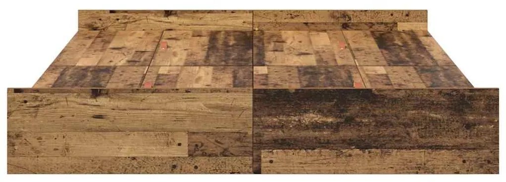 Estrado de cama com arrumação Madeira antiga 140 x 200 cm