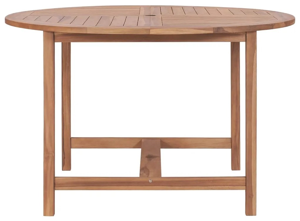 Mesa de jantar p/ jardim Ø110x75 cm madeira de teca maciça