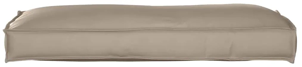 Almofada de Palete para Encosto Taupe 120x40x12 cm, Tecido Oxford