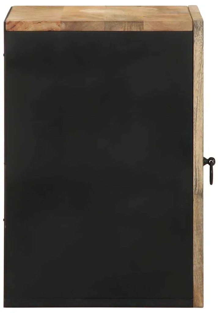 Armário suspenso para WC 38x33,5x48 cm mangueira maciça preto