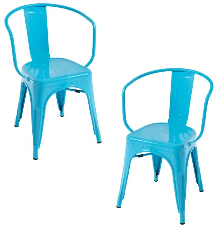 Pack 2 Cadeiras Torix Braços - Azul celeste