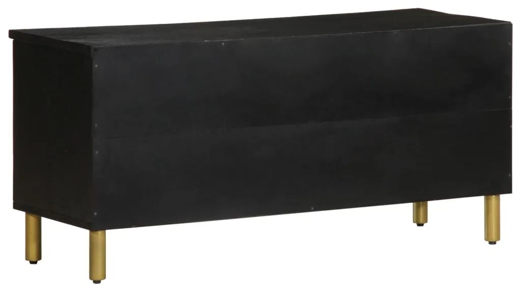 Móvel de TV 100x33x46 cm derivados de madeira preto