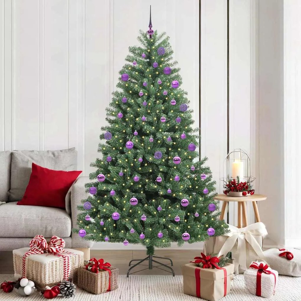 vidaXL Árvore de Natal Articulada Artificial Verde 180 cm PVC e Metal