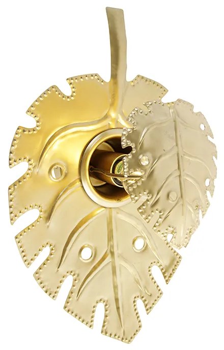 Candeeiro de parede design dourado antigo - Carballo