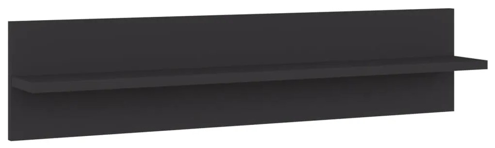 Estantes de parede 4 pcs derivados de madeira cinzento