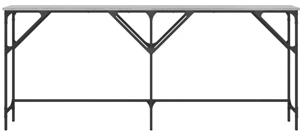 Mesa consola 180x29x75 cm derivados de madeira cinzento sonoma