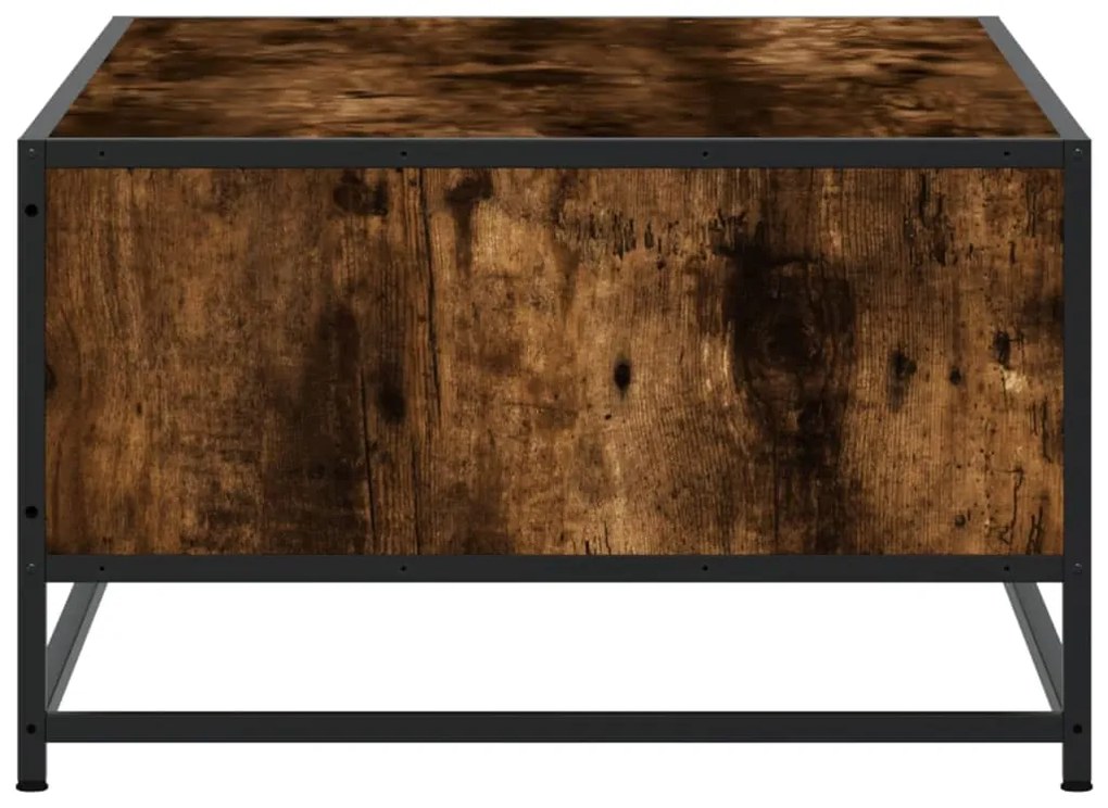 Mesa de centro 100x57x35cm deriv. madeira/metal carvalho fumado
