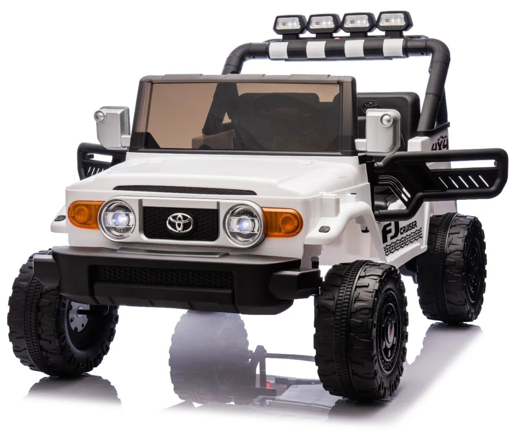 Carro elétrico para crianças Toyota FJ Cruiser XXL 24V 4x4, licença oficial (dois lugares), bateria de lítio portátil, chassis alto, suspensão traseir