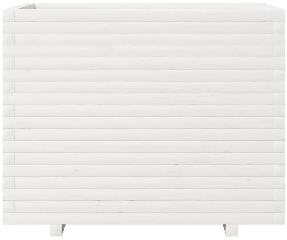 Vaso/floreira de jardim 90x60x72 cm pinho maciço branco