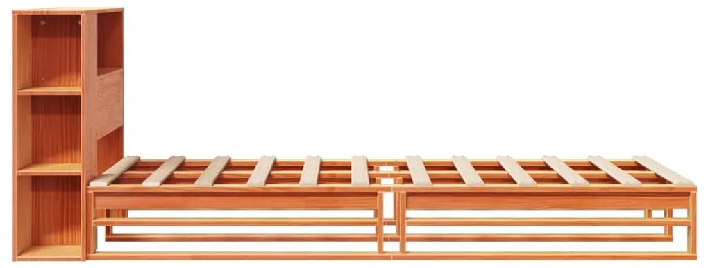 Cama com estante sem colchão 75x190 cm madeira maciça