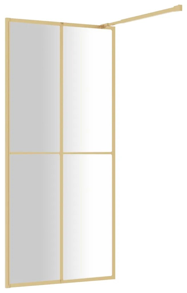 Divisória de chuveiro 100x195 cm vidro transparente ESG dourado