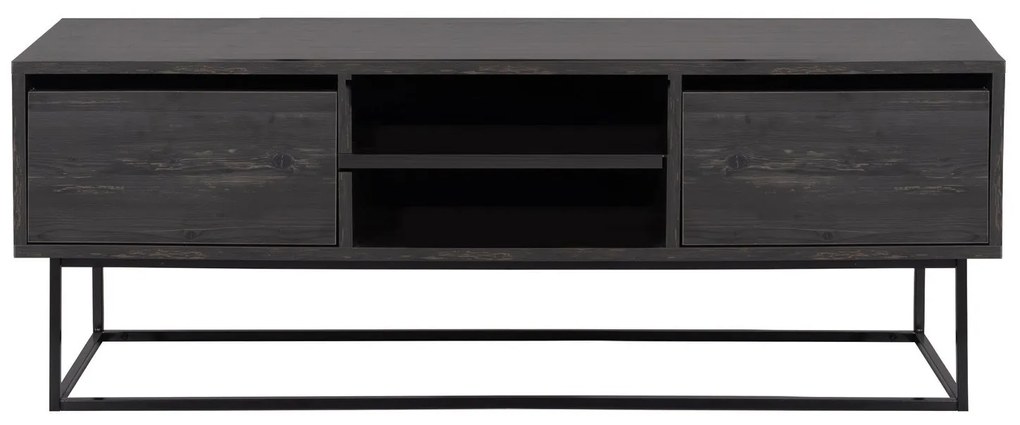 Móvel TV Escape – Castanho Escuro e Preto – 140 cm x 50 cm x 40 cm