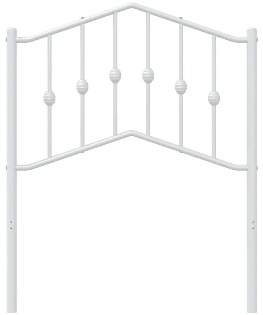 Cabeceira de cama 75 cm metal branco