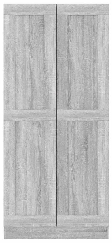 Estante 82,5x30,5x185,5 cm derivados de madeira cinzento sonoma