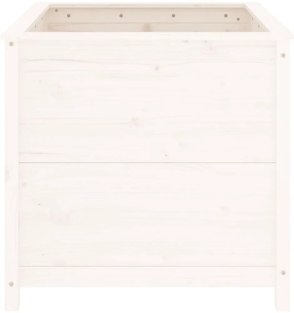 Vaso/floreira de jardim 82,5x82,5x78 cm pinho maciço branco