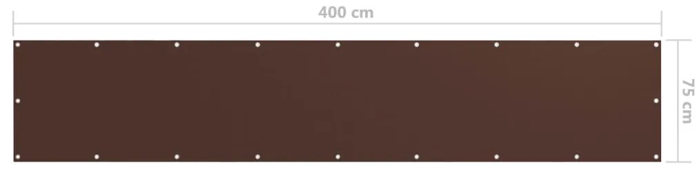 Tela de varanda 75x400 cm tecido Oxford castanho