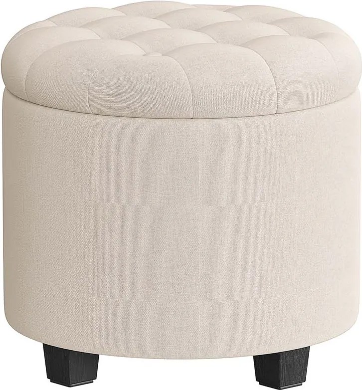 Banco com espaço de arrumação 45 x 45 x 44,5 cm Bege claro