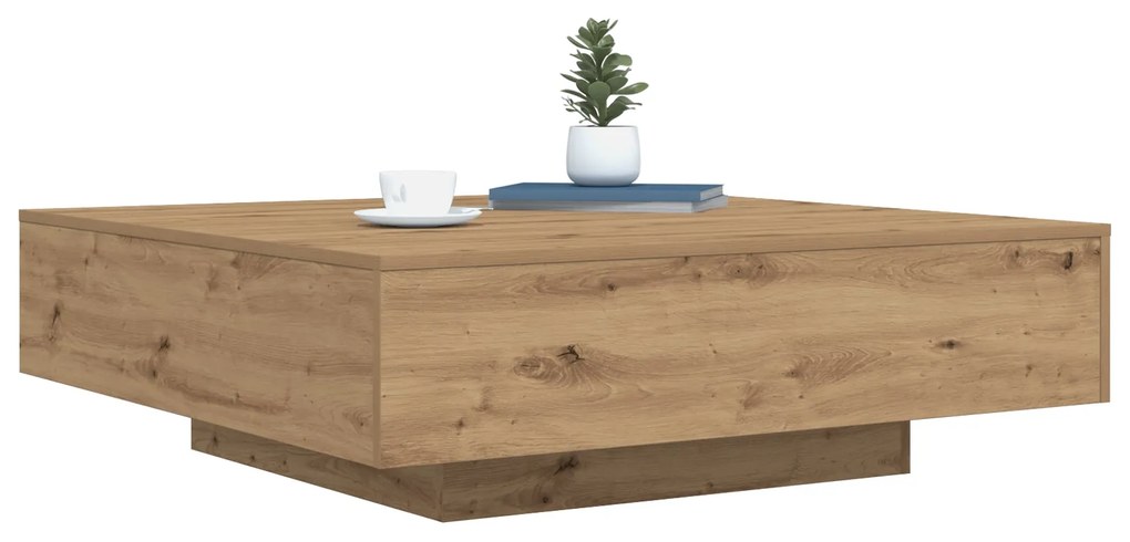 Mesa de Café com Luzes LED Carvalho Artisan 100x100x31 cm