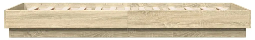 Estrutura de cama c/ luzes LED 100x200 cm carvalho sonoma