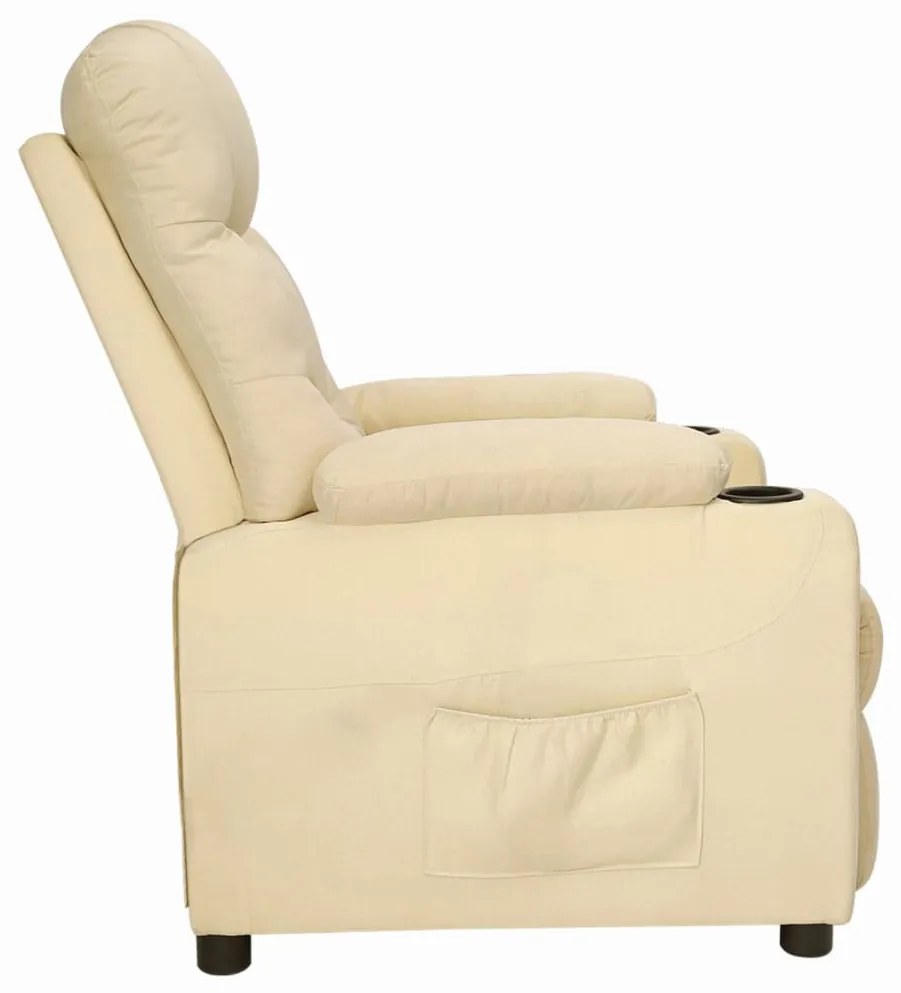 Poltrona elevatória tecido cor creme