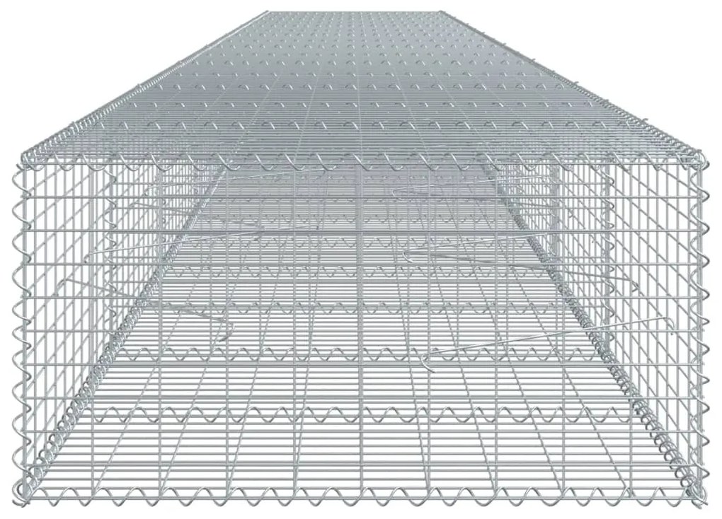 Cesto gabião com cobertura 800x100x50 cm ferro galvanizado