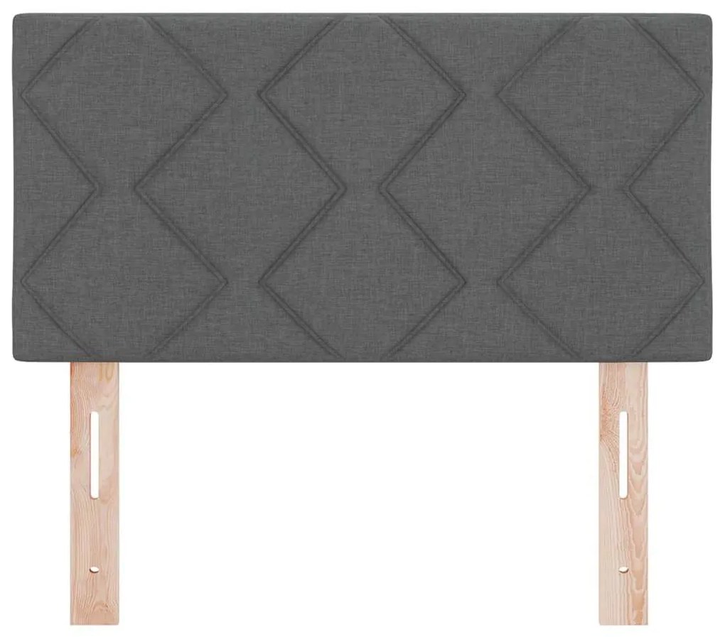 Cabeceira em Design de Blocos de Diamante, Cinza Escuro, 80 cm, em Tec