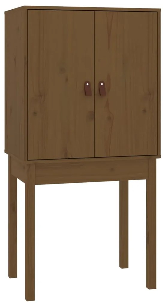 Aparador alto 60x40x120 cm madeira de pinho maciça castanho mel