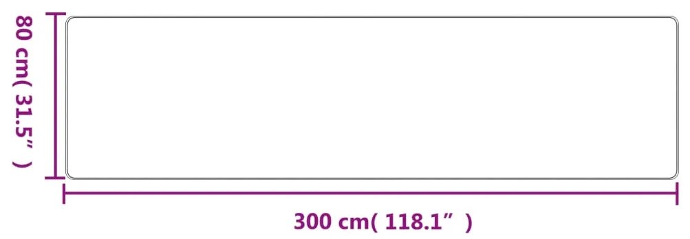 Tapete/passadeira 80x300 cm aspeto sisal cor areia