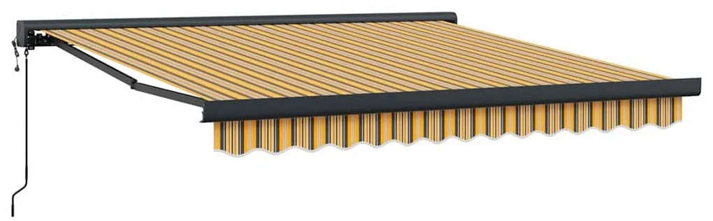Toldo Retrátil Automático Listrado Multicolorido, 300 x 250 cm.