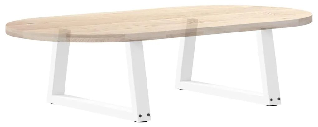 Pés para mesa de centro em V, 2 peças, branco, 70x(30-31,3) cm, aço