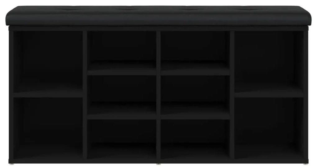 Banco sapateira 102x32x50 cm derivados de madeira preto