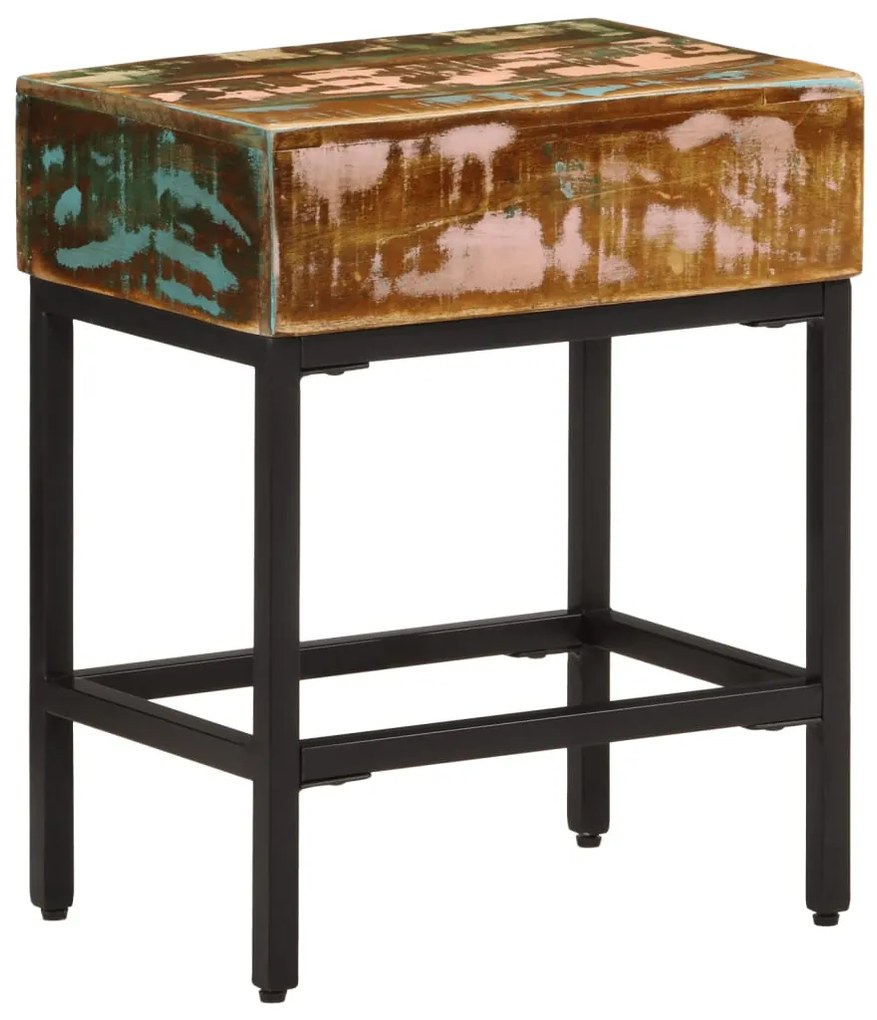 Mesa de apoio 40x30x51 cm madeira recuperada maciça