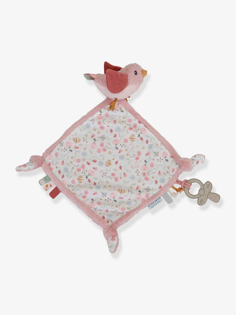 Boneco doudou quadrado - LITTLE DUTCH rosa-pálido