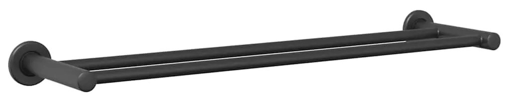 Suporte de Toalha Preto 61 x 14.5 x 5 cm Aço inoxidável