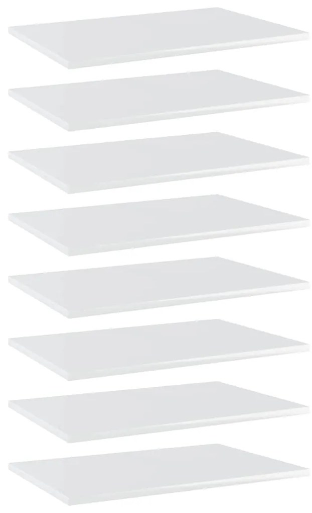vidaXL Prateleiras para estante 8 pcs 60x40x1,5cm contraplacado branco