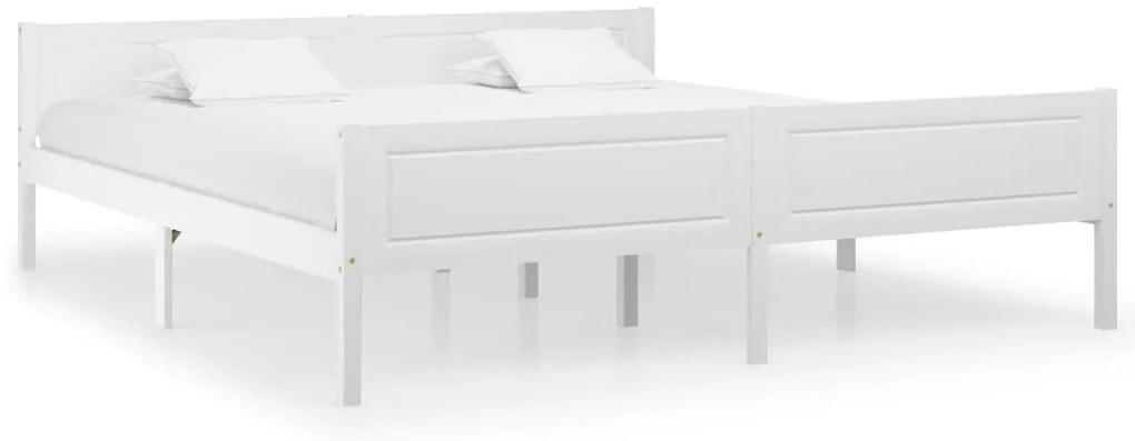 Estrutura de cama em pinho maciço 180x200 cm branco