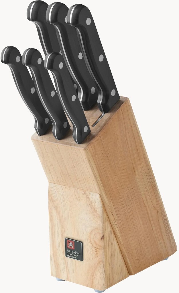 Conjunto de facas de cozinha com suporte em madeira Artisan, conjunto de 7