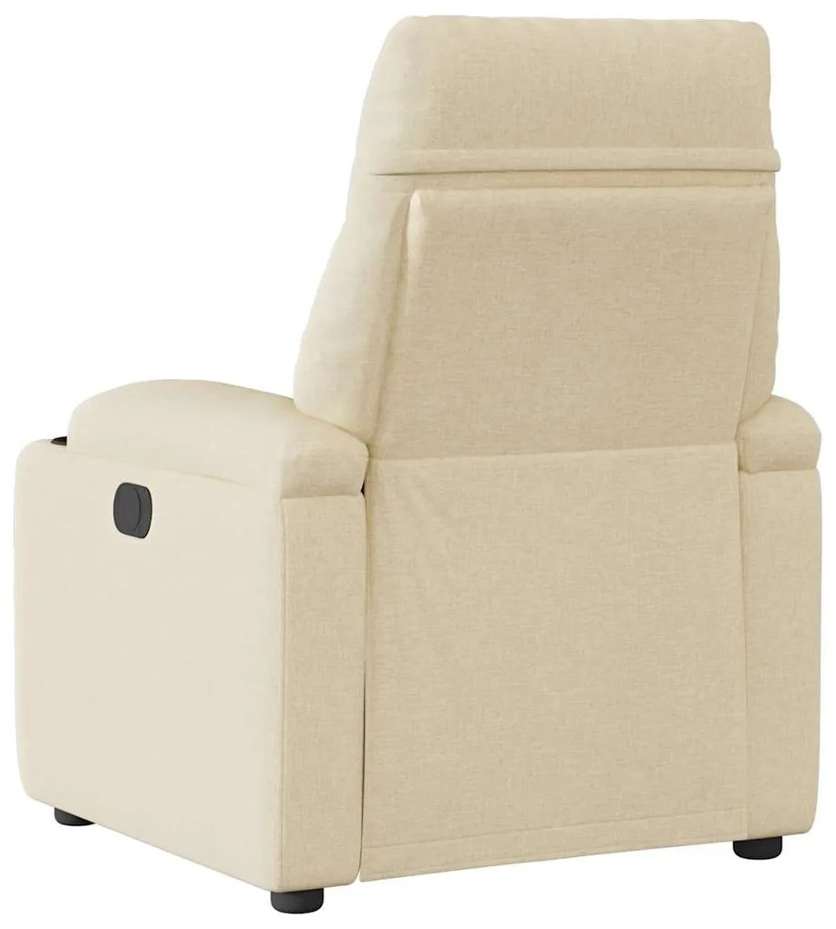 Poltrona reclinável tecido cor creme