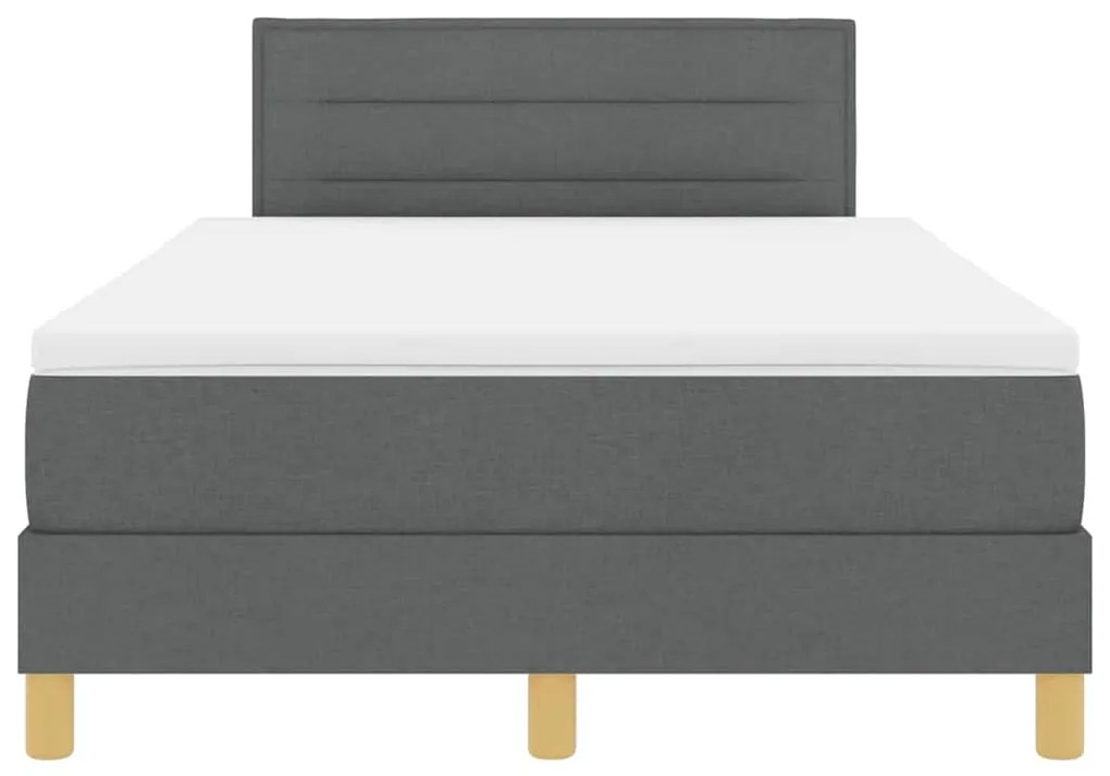 Cama Box com Colchão Cinza Escuro 120x200 cm Tecido