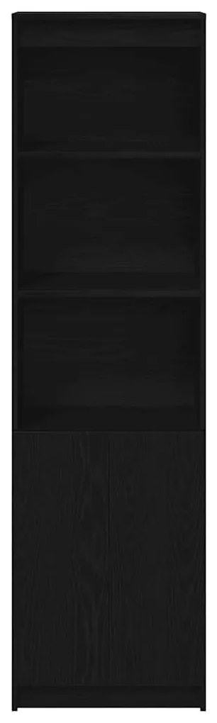 Aparador alto 50x35x180cm derivados de madeira carvalho preto