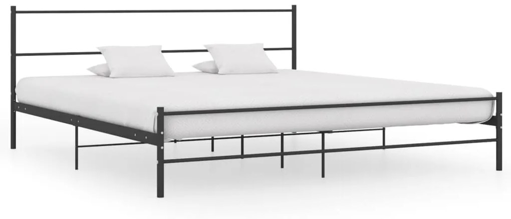 vidaXL Estrutura de cama 180x200 cm metal preto