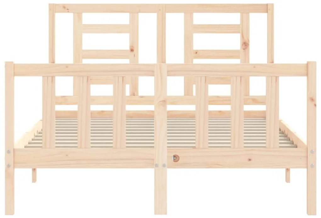 Cama sem colchão 140x190 cm madeira de pinho maciça