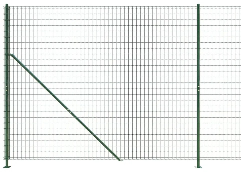 Cerca de malha de arame com flange 1,8x25 m verde
