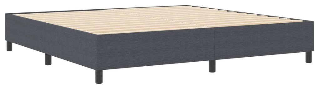 vidaXL Estrado de cama plataforma Cinza Escuro 200 x 200 cm tecido
