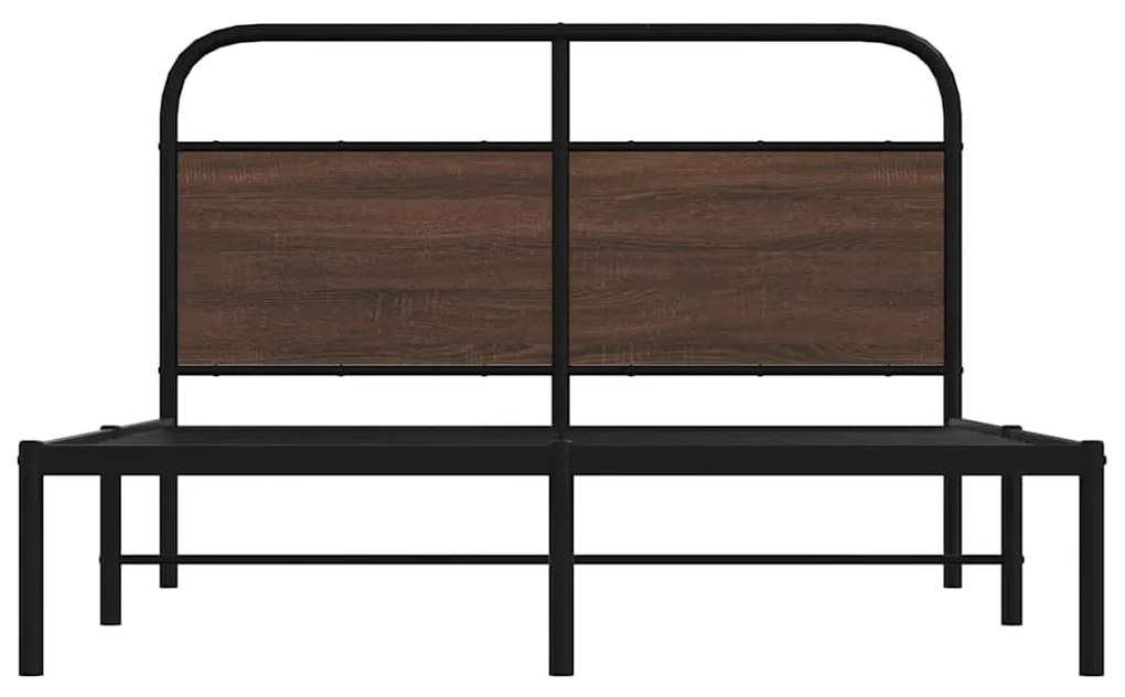 Estrutura cama s/ colchão derivados madeira carvalho castanho