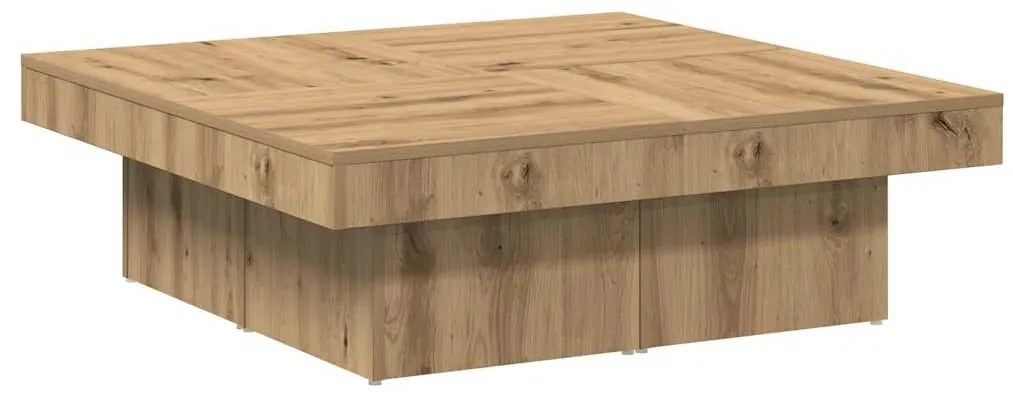 Mesa de centro 90x90x28 cm derivados madeira carvalho castanho