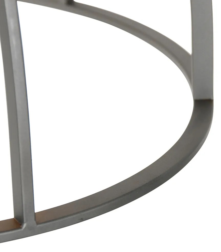 Candeeiro de suspensão industrial cinzento escuro com madeira 47 cm - Arthur Industrial