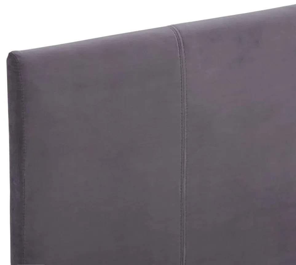 Estrutura de cama 90x200 cm tecido cinzento