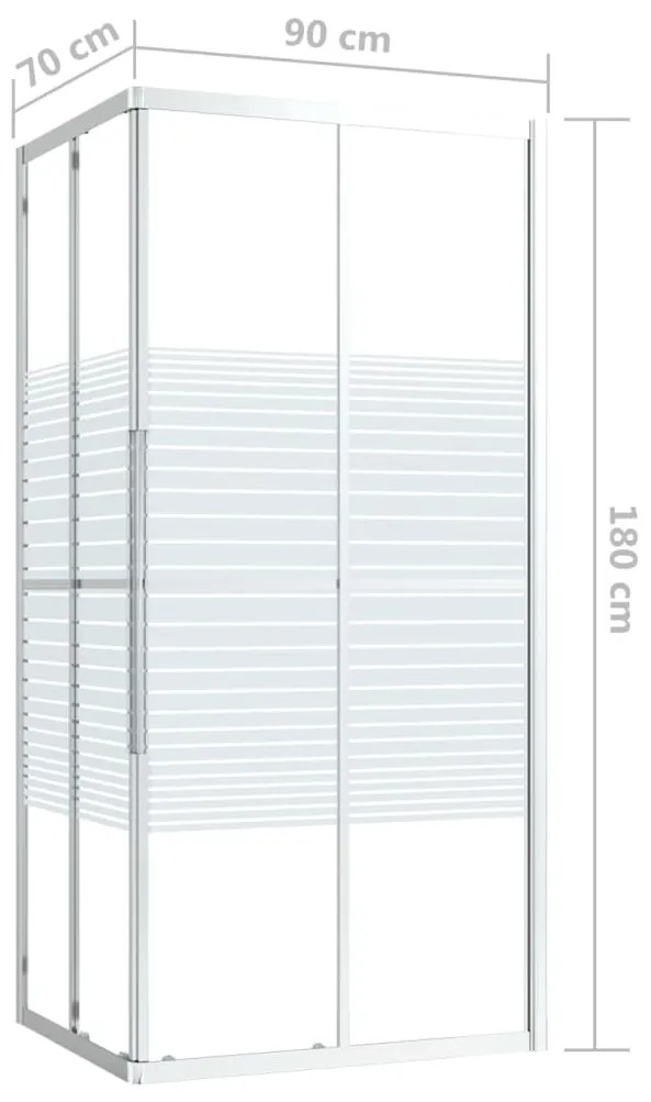 Cabine de duche ESG 90x70x180 cm