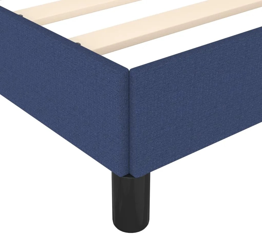 Estrutura de cama sem colchão 120x190 cm tecido azul